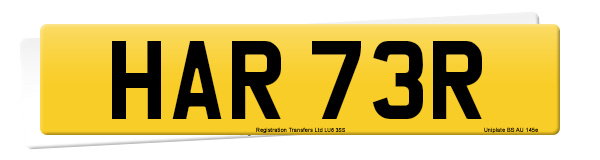 Registration number HAR 73R